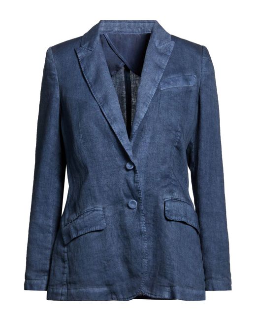 120% Lino Blue Blazer