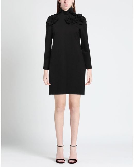 Suoli Black Mini Dress Viscose, Polyamide, Elastane