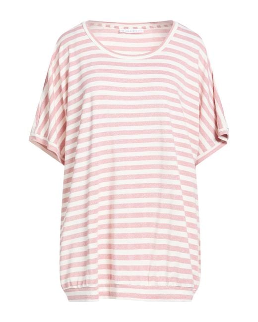 Xandres Pink Antique Rose T-Shirt Viscose, Polyamide, Metallic Polyester, Elastane