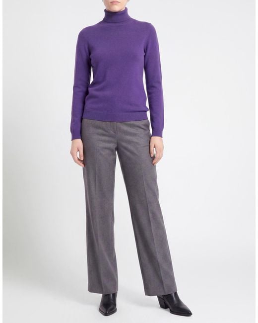 ViCOLO Purple Turtleneck Viscose, Polyester, Polyamide