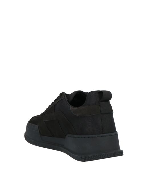 DSquared² Black Sneakers Leather, Textile Fibers for men