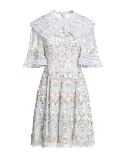 Needle & Thread White Sky Mini Dress Nylon