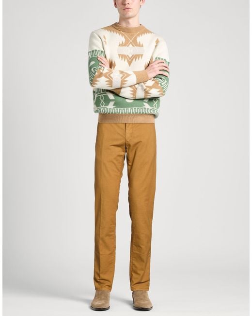 Incotex Natural Camel Pants Cotton, Elastane for men