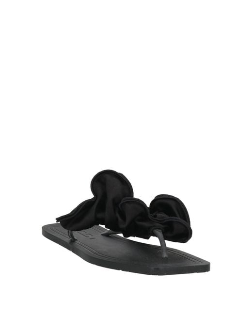 Carlotha Ray Black Thong Sandal Textile Fibers