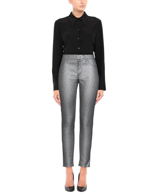 Dondup Gray Pants Cotton, Polyamide, Polyester, Elastane