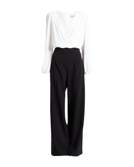 Twinset Black Jumpsuit Polyester, Elastane