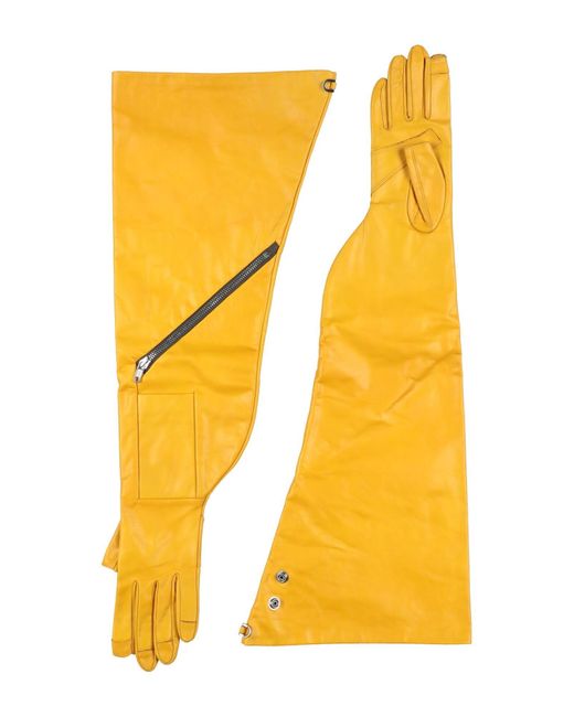 Rick Owens Yellow Gloves