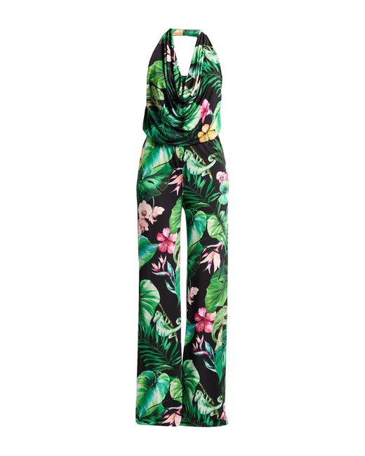 ATELIER LEGORA Green Jumpsuit Polyester, Viscose