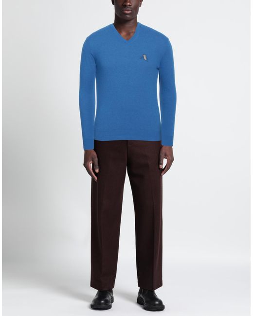 Aquascutum Blue Sweater for men