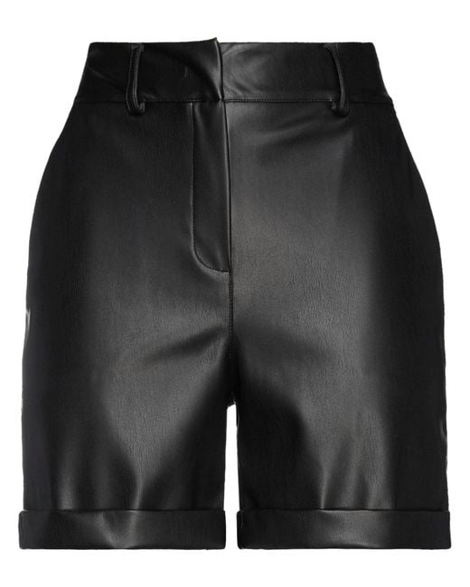 Hanita Black Shorts & Bermuda Shorts Polyester, Elastane