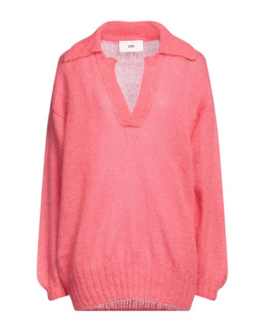 SOLOTRE Pink Coral Sweater Mohair Wool, Polyamide, Wool