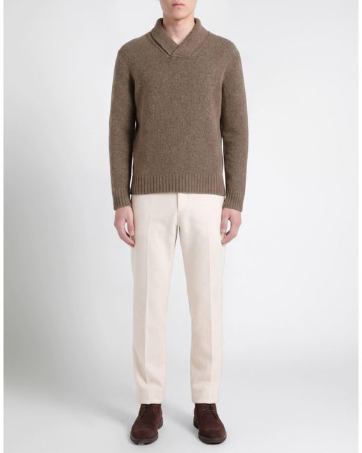 Kangra Brown Sweater Wool, Polyamide, Cashmere, Elastane for men