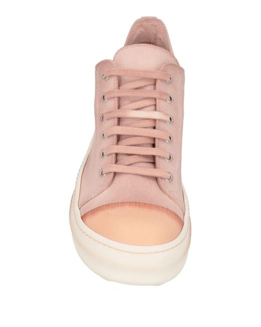 Rick Owens Pink Light Sneakers Textile Fibers for men