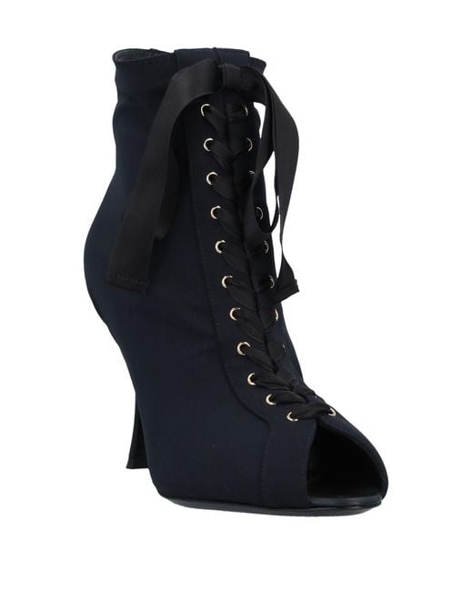 Dolce & Gabbana Blue Ankle Boots Polyamide, Elastane, Polyester