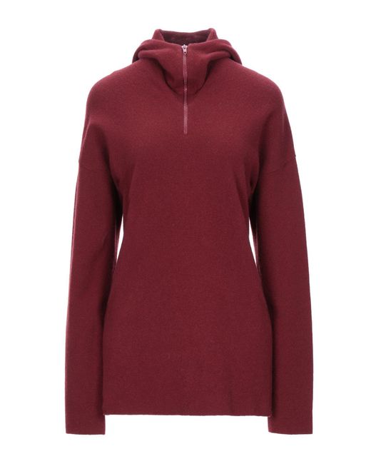 Céline Red Burgundy Turtleneck Wool, Cashmere