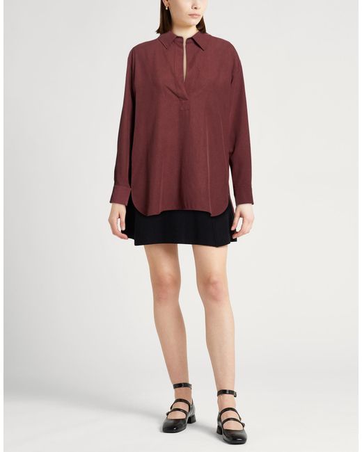 Max Mara Purple Burgundy Top Silk