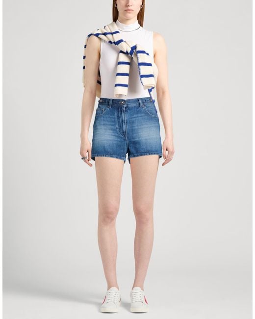 Versace Blue Denim Shorts