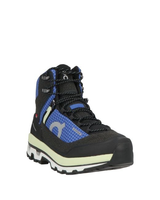 On Shoes Blue Ankle Boots Textile Fibers, Synthetic Material
