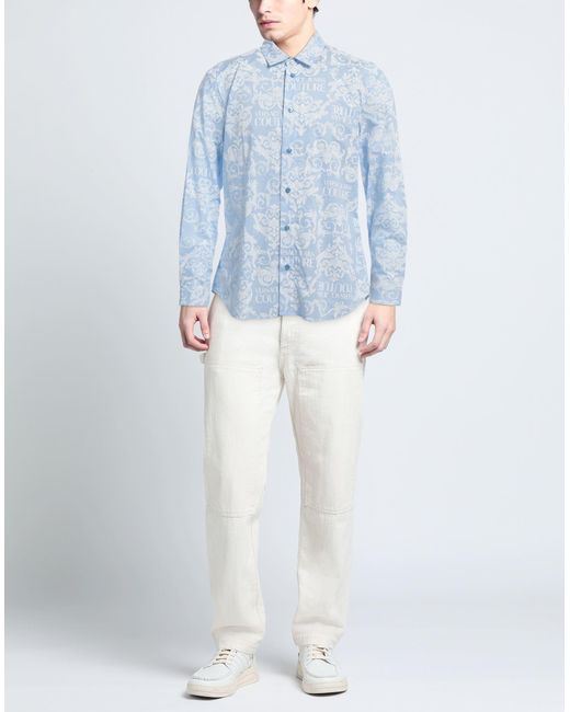 Versace Blue Sky Shirt Cotton for men
