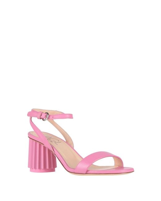 Agl Attilio Giusti Leombruni Pink Sandals Leather