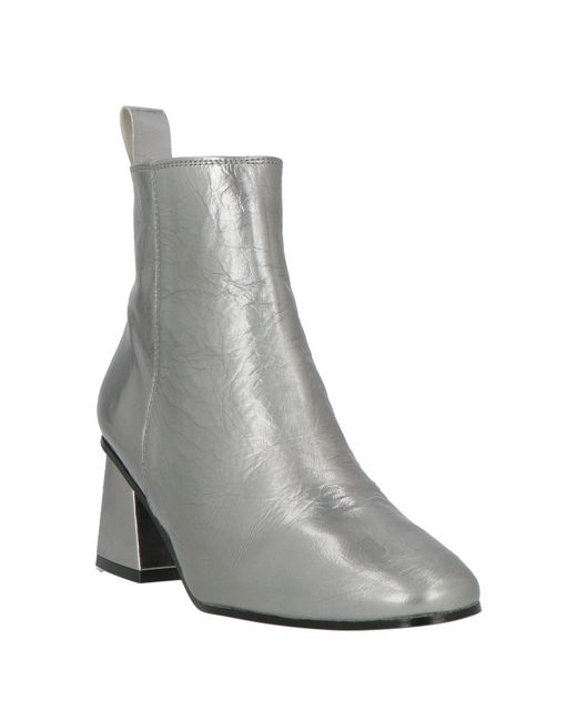 Daniele Ancarani Gray Ankle Boots Leather