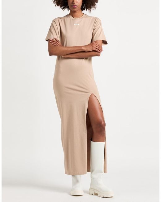 MSGM Natural Maxi-Kleid