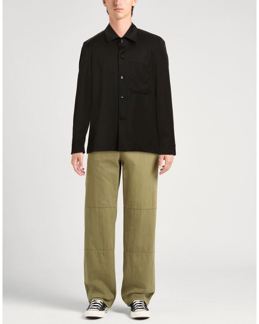 Barena Black Shirt Virgin Wool, Elastane for men
