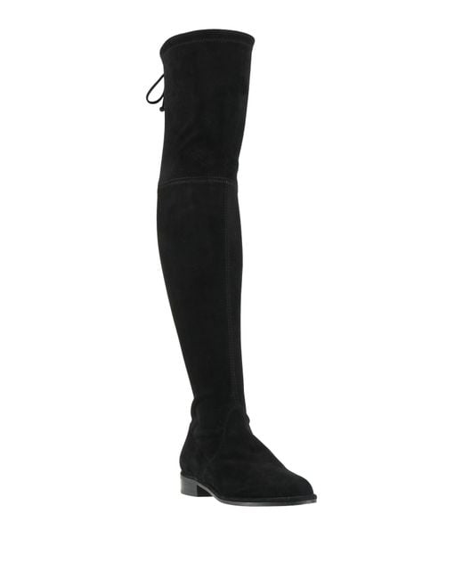Stuart Weitzman Black Boot Leather