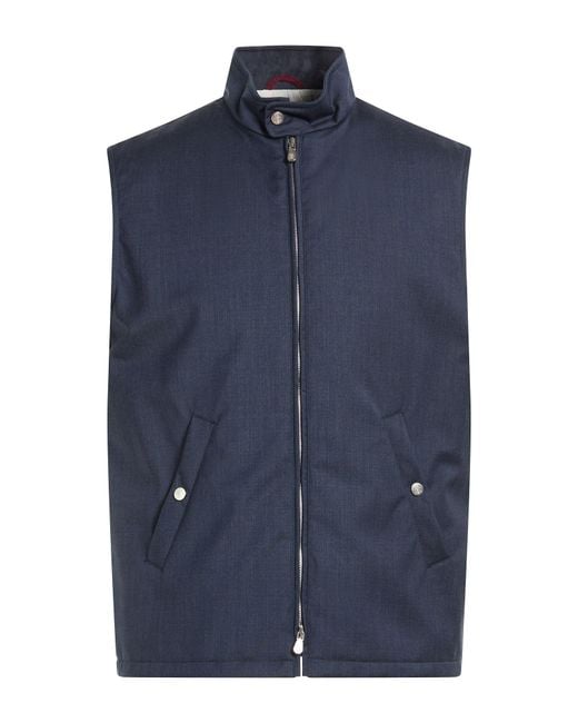 Brunello Cucinelli Blue Vests for men
