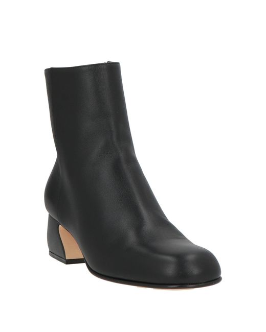 Sergio Rossi Black Ankle Boots Leather