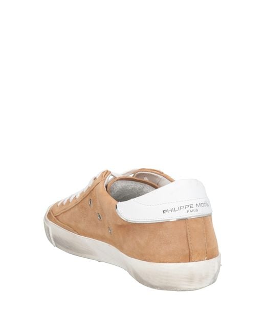 Philippe Model White Camel Sneakers Leather