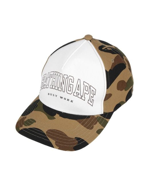A Bathing Ape White Hat Cotton for men