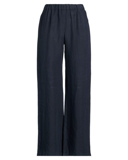 120% Lino Blue Pants Linen