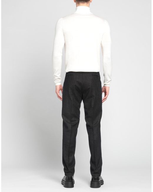 PT Torino Gray Steel Pants Virgin Wool, Cotton, Linen, Elastane for men