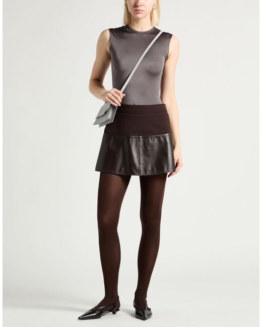Mugler Gray Bodysuit Polyamide, Elastane
