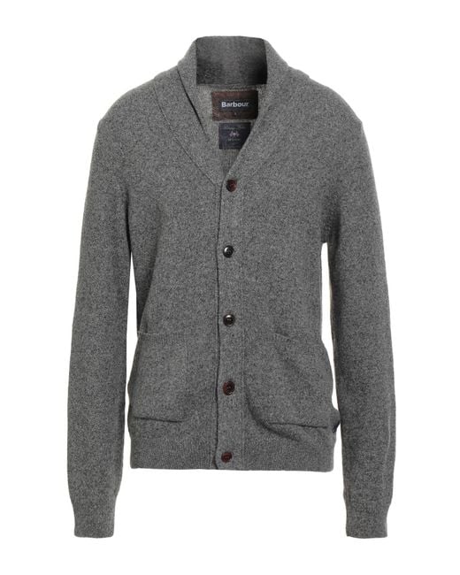 Barbour Gray X Abraham Moon Cardigan Wool, Polyamide, Viscose, Silk, Polyester for men