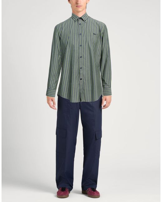 Harmont & Blaine Green Lead Shirt Cotton for men
