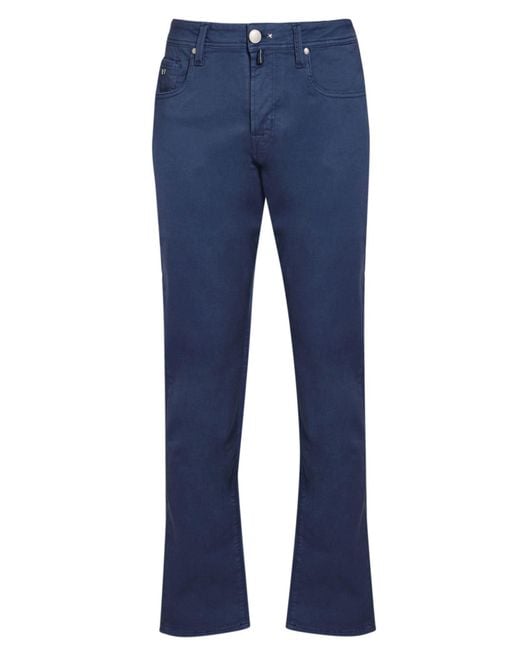 Tramarossa Blue Pants Cotton, Polyester, Elastane for men