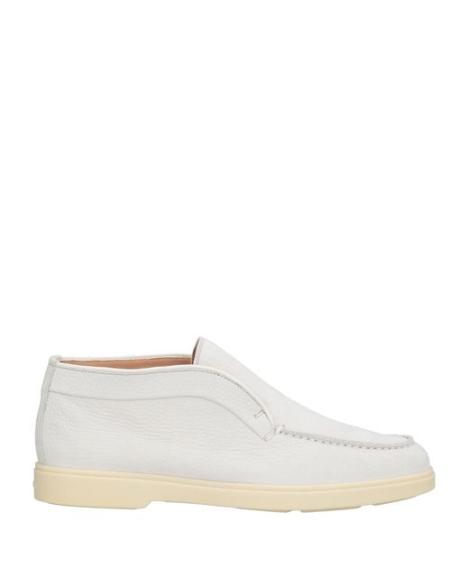 Santoni White Ankle Boots Leather for men