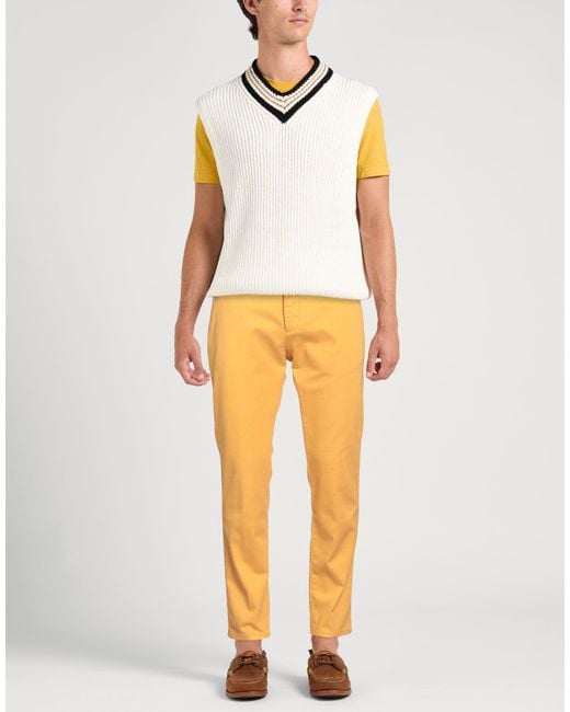 Harmont & Blaine Orange Marigold Pants Cotton, Metallic Polyester, Lycra for men
