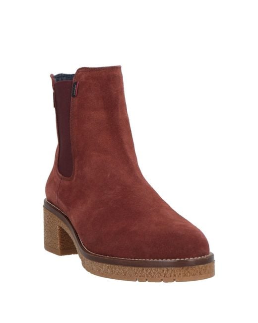 Callaghan Red Adaptaction Brick Ankle Boots Leather