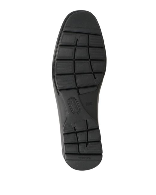 Testoni Gray Dark Loafers Leather for men