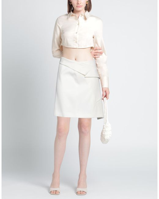 McQueen White Mini Skirts
