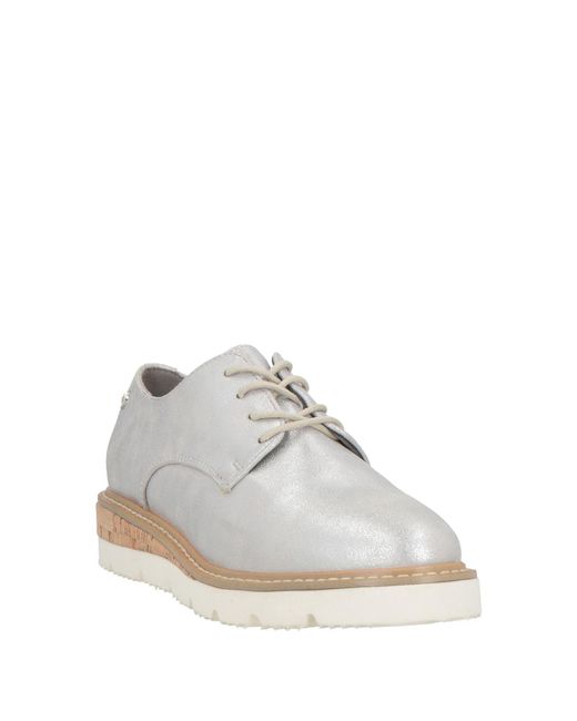 Xti White Lace-Up Shoes Tele Fibers