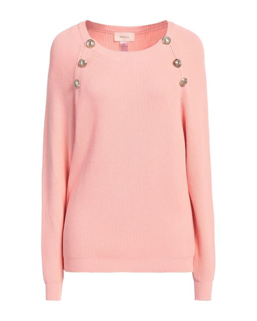 ViCOLO Pink Sweater Viscose, Polyester