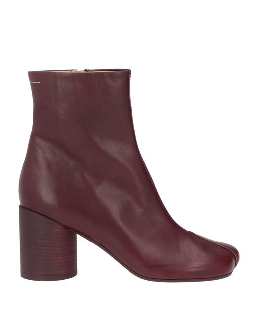 MM6 by Maison Margiela Purple Ankle Boots Leather