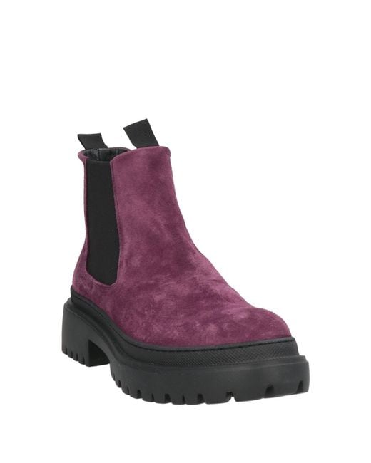 Pollini Purple Ankle Boots