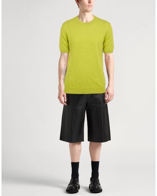 Drumohr Yellow Sweater Linen, Cotton for men