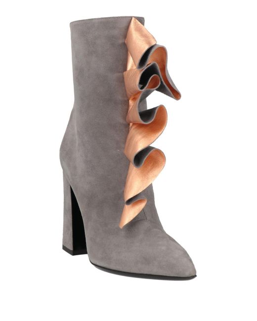 Pollini Gray Ankle Boots