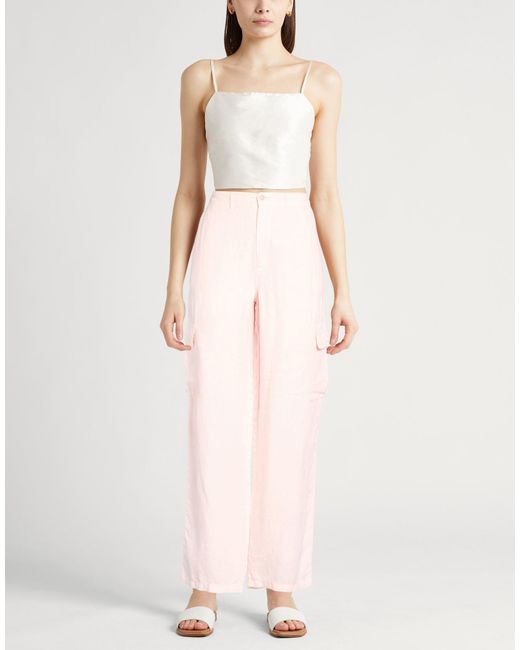 120% Lino Pink Pants Linen